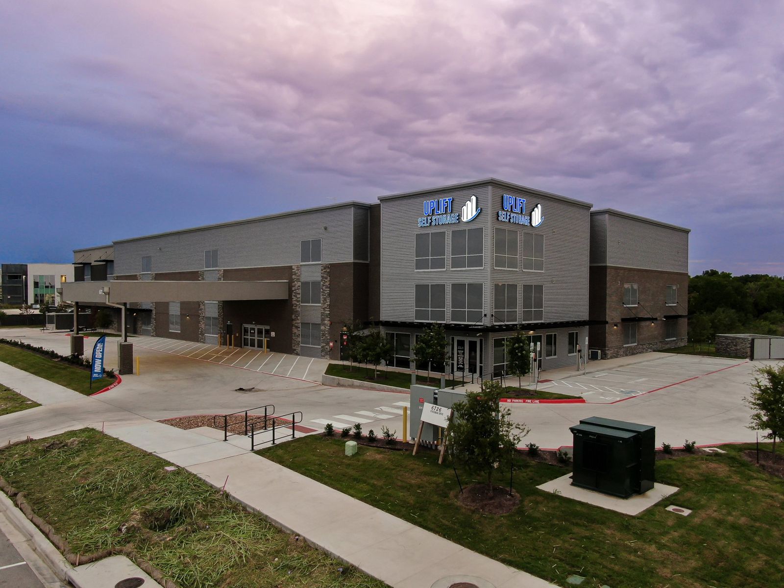 Uplift Self Storage three-story facility
